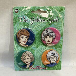 The Golden Girls Buttons Set of 4 Made in USA by ABC Studios
